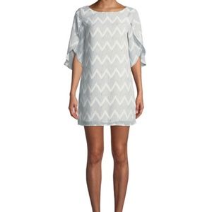 ALY &JAY Chevron Shift Flutter Sleeve Dress
